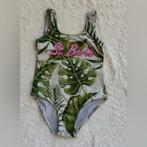 MC2 Saint Barth Girls One Piece Swimsuit Tropical Print